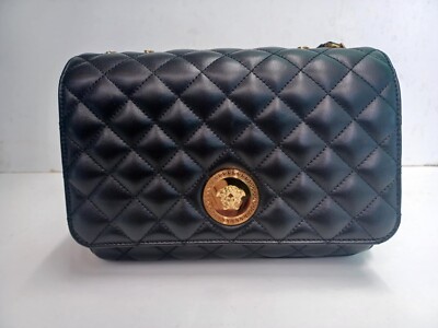 Versace black leather handbag