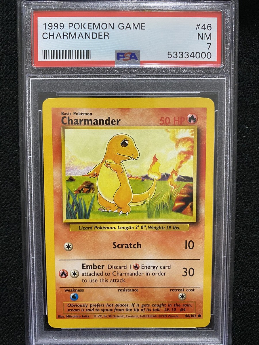 1999 Pokemon Base Set Charmander 46/102 PSA 7 NM | eBay