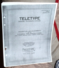 Teletype Printing Telegraph Systems Bulletin 137-Issue 2- Adjustments- Copy