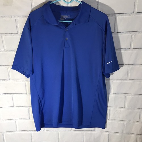 NIKE Golf Mens XL Polo Shirt Blue Tour Performance Short Sleeve (PR) - Picture 2 of 5