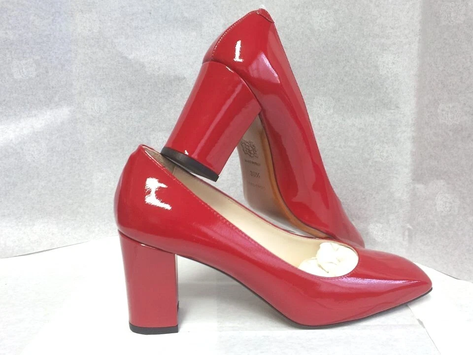 Women s shoes red paint necklace tacco woman shoes pumps MADE ITALY shoes