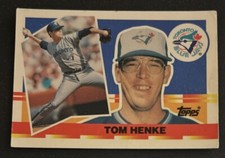 1990 Topps Big Tom Henke Baseball Card #101 Blue Jays Pitcher PR/FR O/C