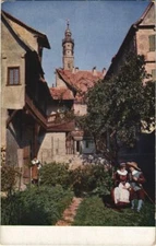 Old postcard Rothenburg Hof in der MarienApotheke GERMANY (1076275)