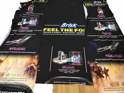 Rare Star Wars Brisk Iced Tea Xbox Kinect Podracer Huge Display banner lot of 3