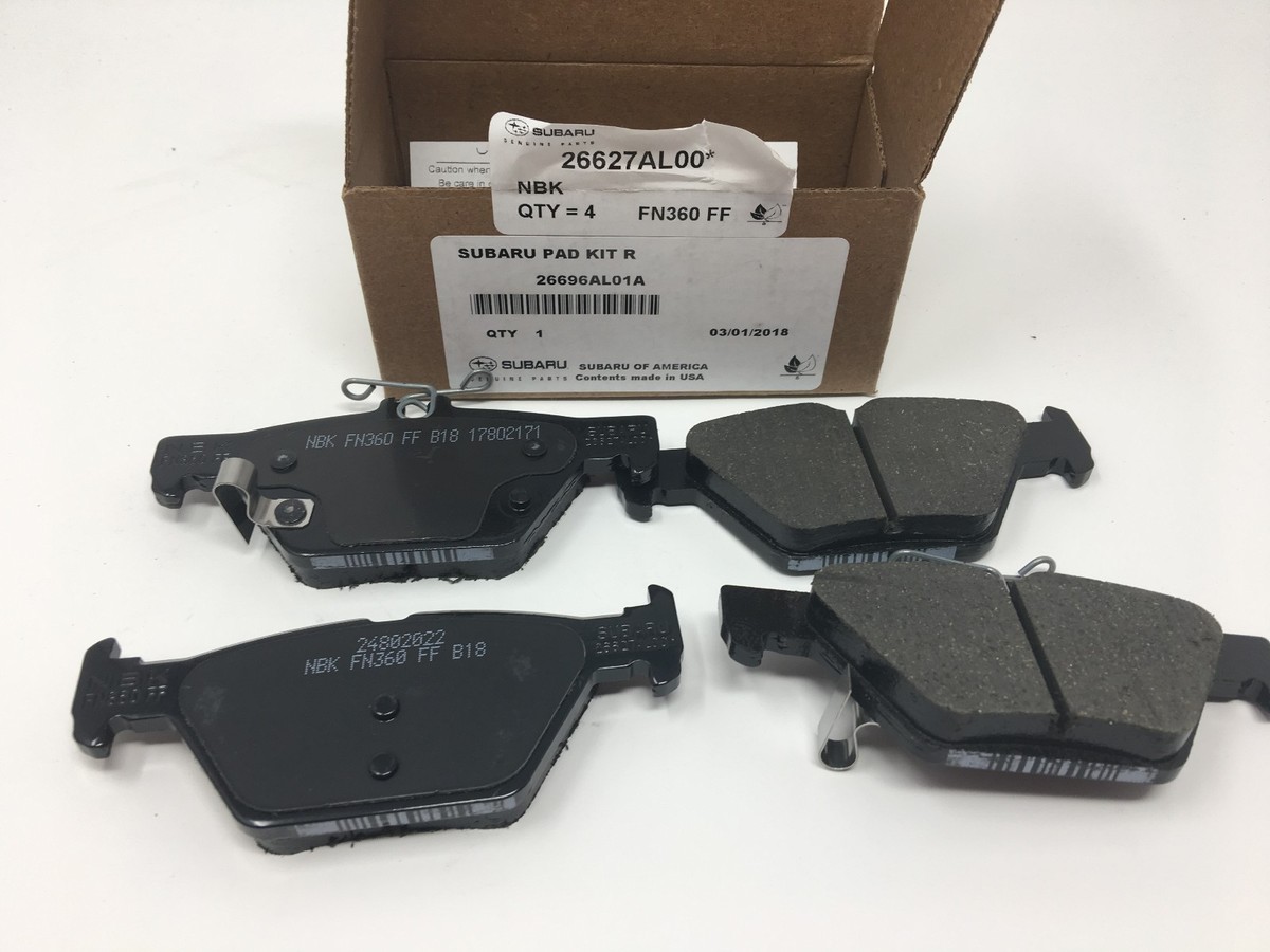 Genuine Subaru Rear Disc Brake Pad Kit 26696AL020 Outback WRX