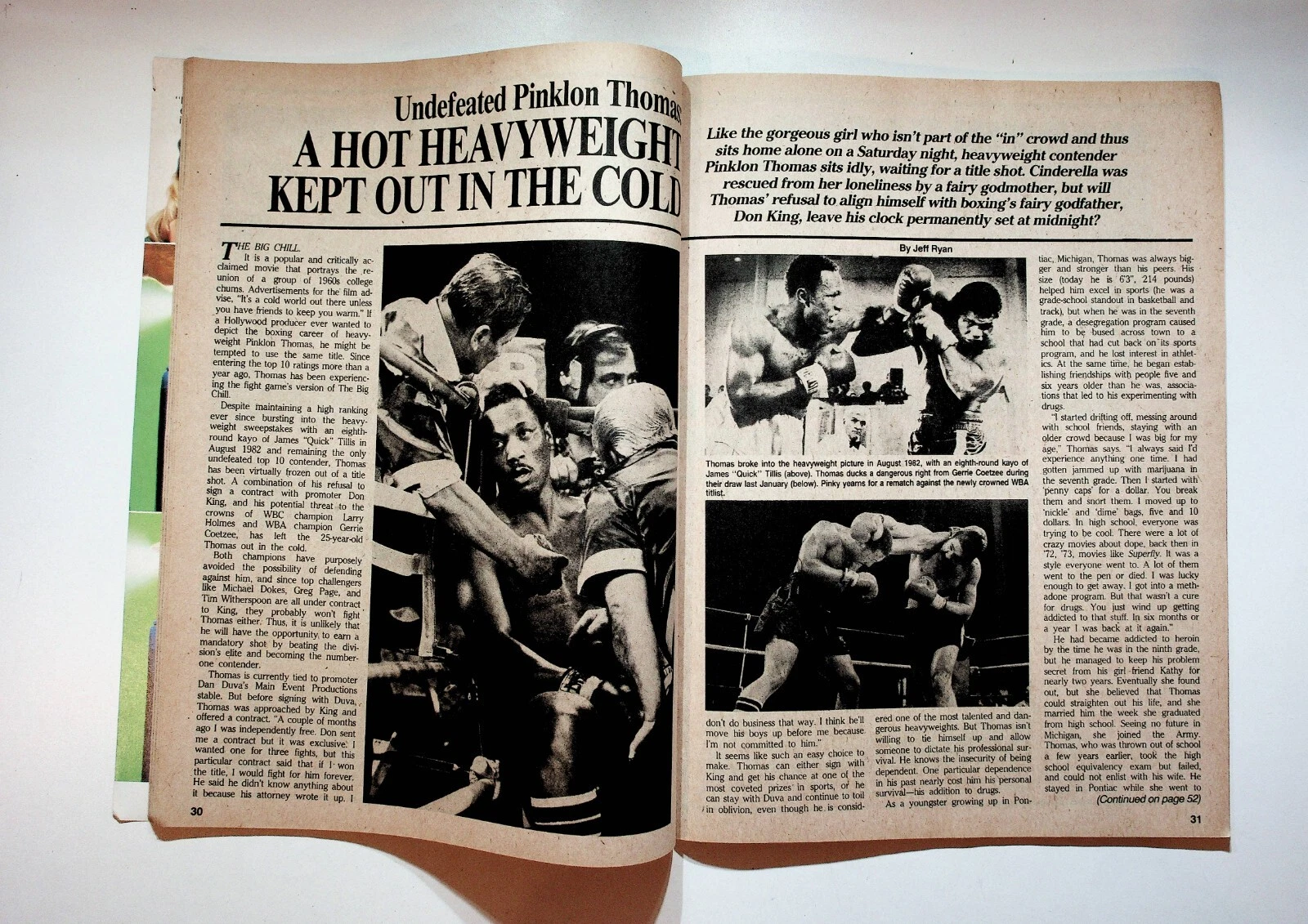 1984 March World Boxing Magazine Hagler Duran Ray Mancini Holmes Marvis Frazier - 画像4/8