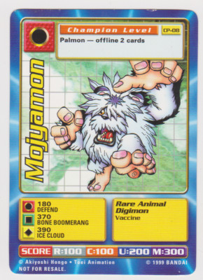 Mojyamon - CP-08 Cereal Promo - Digimon 1999 Bandai - EX