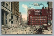 "Removing the Hump" PITTSBURGH Pennsylvania ~ Antique Regrading Postcard...