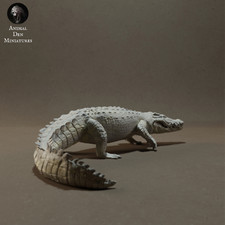 Crocodile Resin 3D printed Unpainted Animal Den Miniatures Nile Crocodile Mini