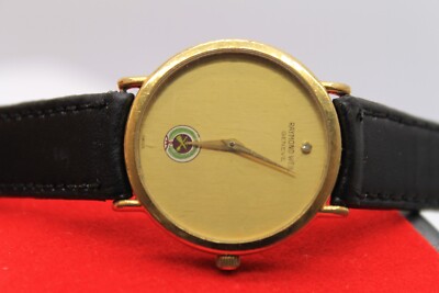 RARE RAYMOND WEIL 5508-2 SAUDI ARABIA LOGO 18K GOLD 10M VTG SWISS