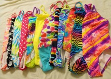 Op 1-Piece Girls Swim Suit Colorful Kids Beachwear