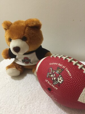 Ohio State Lil Buckeye Hall of Famer Football Baiden 7 ''and Plush Teddy Bear