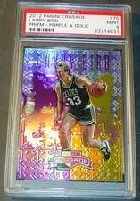 2012 LARRY BIRD #75 PANINI CRUSADE PURPLE PRIZM REFRACTOR   /49 PSA 9 POP 1 