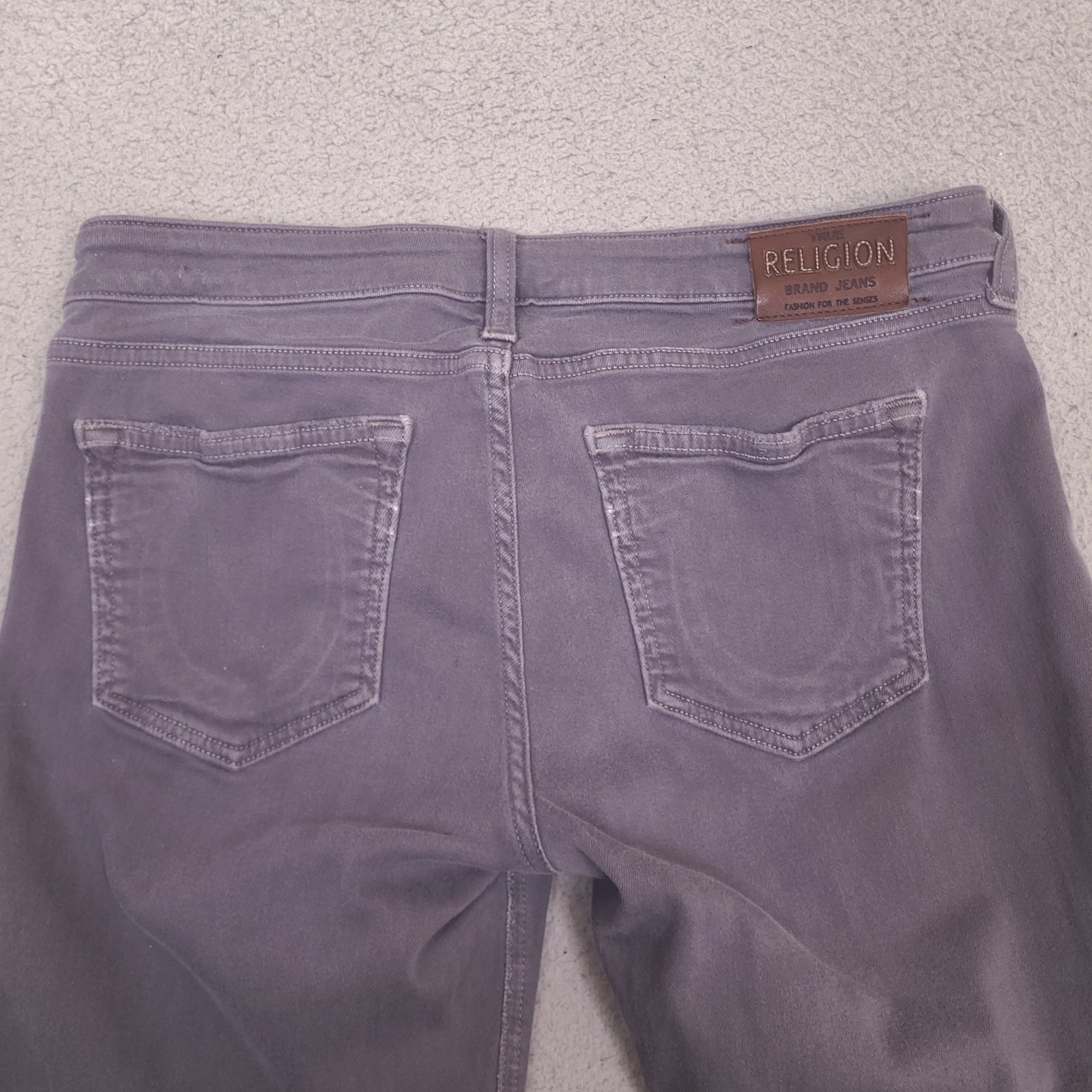 True Religion Skinny Jeans Womens 30 x 30 Gray Stretch Made In Italy Button Fly thumbnail 4