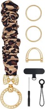 Dazzling Rhinestone Keychain Wristlet, Stretchy Sparkling Key Chain for Car Keys