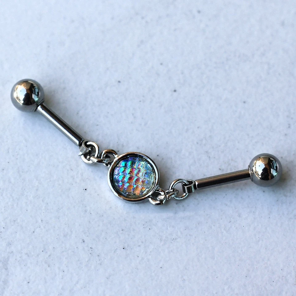 Промышленная штанга цепочка радужный кабошон нержавеющая сталь 316 л - Изображение 2 из 3