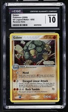 CGC 10 GEM MINT Golem 6/92 EX Legend Maker Reverse Holo Stamped Pokemon Card