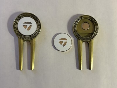 (1) Rare TaylorMade Divot Tool & 1'' Flat Coin Style Golf Marker - A Beauty!