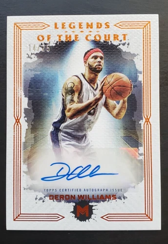 2024 Topps Motif Deron Williams Legends of the Court Auto Orange 14/25 Utah Jazz