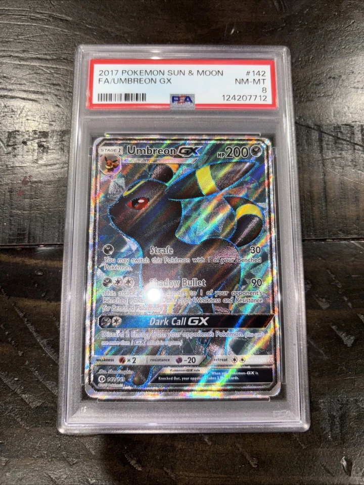 2017 Pokemon Sun & Moon Umbreon-GX PSA 8 #142/149 - Image 3 of 4