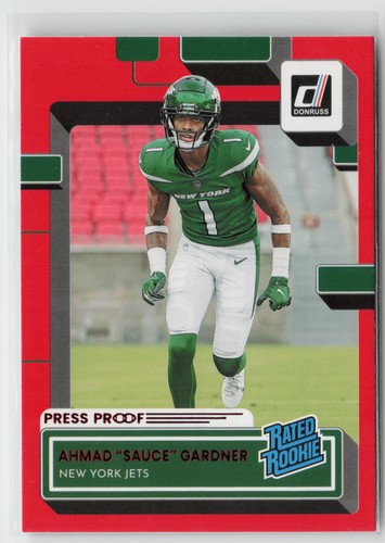Ahmad 'Sauce' Gardner [Press Proof Red] #328 2022 Panini Donruss card