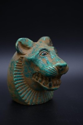 Rare Pharaonic Head of God Sekhmet : Authentic Ancient Egyptian Artifact 235 BC