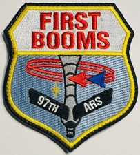 USAF AIR FORCE PATCH 97 ARS AIR REFUELING SQUADRON LIGHT BLUE FAIRCHILD AFB WA