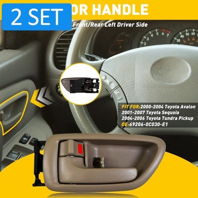 2X Inside Front or Rear Left Driver Door Handle For 2001-2007 Toyota Sequoia