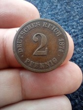 1874 A Germany 2 pfennig Coin