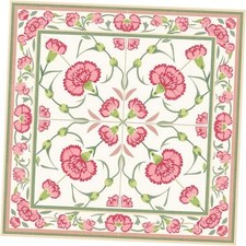 10PCS Floor Tiles Peel and Stick 12x12 Inch Pink Carnation Floral Pattern