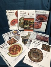 Lot Of 8 Jo Sonja Rosemaling Designs & OS Rosemaling DVD