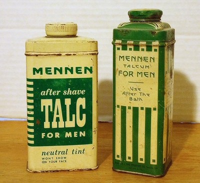 Vintage Two Tins - Mennen After Shave Talc for Men & Talcum for Men /with powder