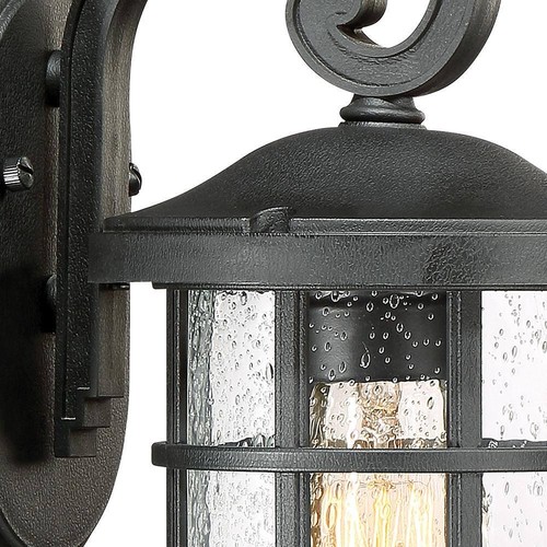 Quoizel Crusade 1-Light Black Outdoor Wall Lantern Sconce - Picture 2 of 6