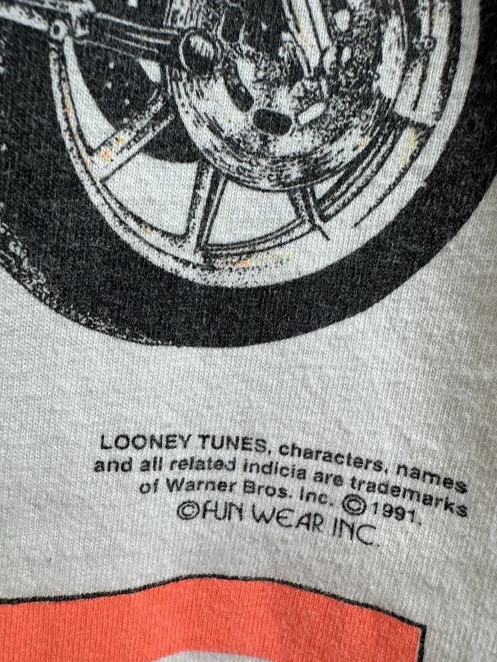 Vintage Harley Davidson Taz Bad Boys T-Shirt Size XL Looney Tunes USA Made - Image 4 of 4