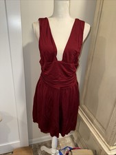 Free People Intimately Burgundy Dress L 