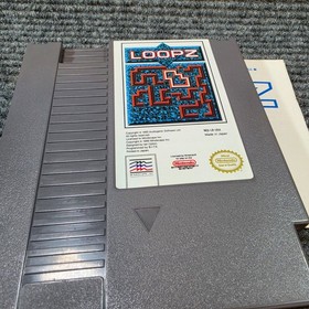 Loopz Nintendo NES 1990 Puzzle Game Cartridge and Manual Tested