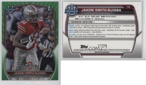 2022 Bowman U Chrome Green Refractor /99 Jaxon Smith-Njigba #78