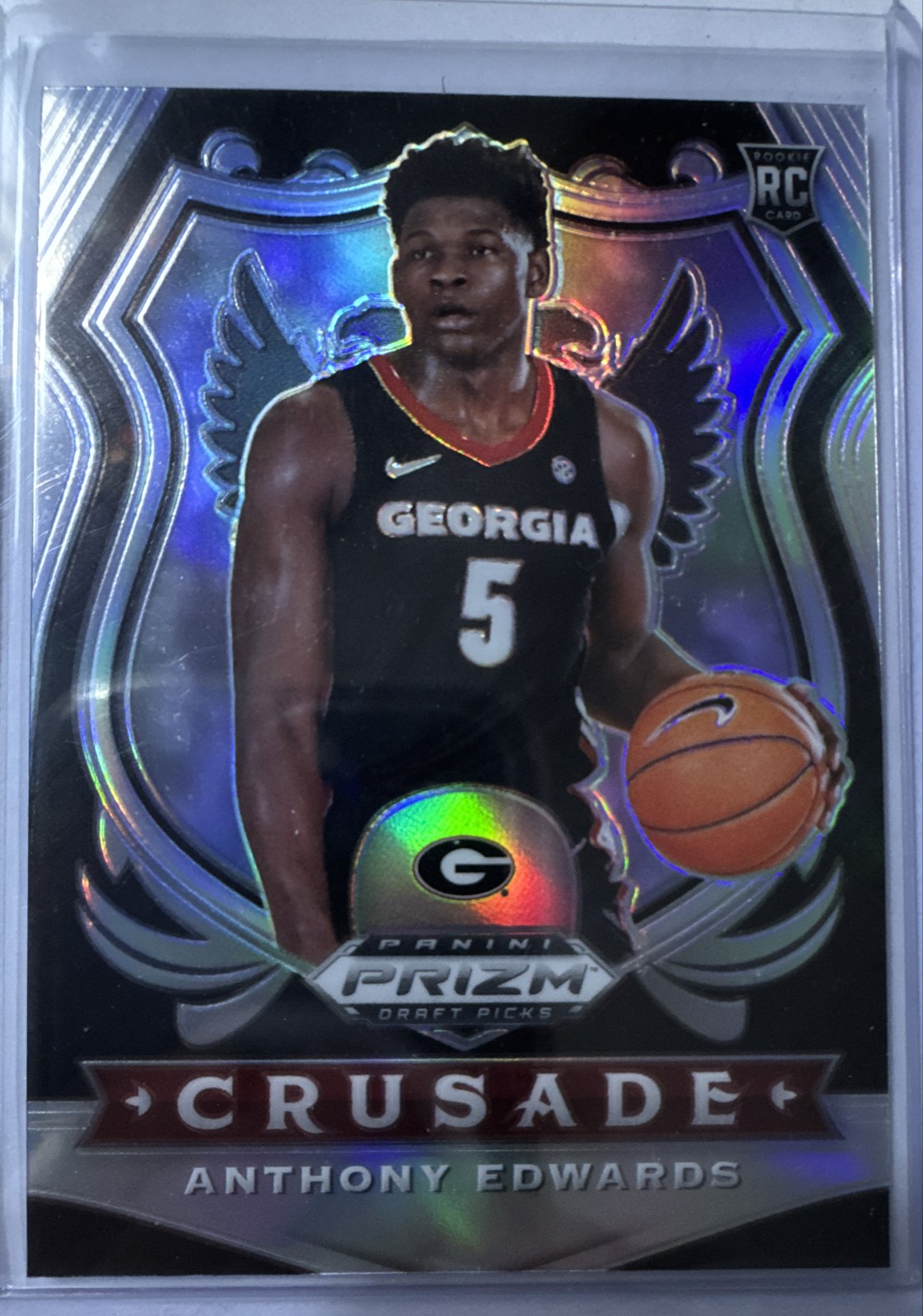 2020-21 Panini Prizm Draft Picks - Crusade Anthony Edwards #81 Silver Prizm (RC)