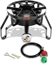 Classic Portable Propane Outdoor Cooker Black 200,000 BTU 16" SurfacE