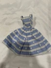 Vintage Barbie #969 Suburban Shopper Blue and White-Striped Dress