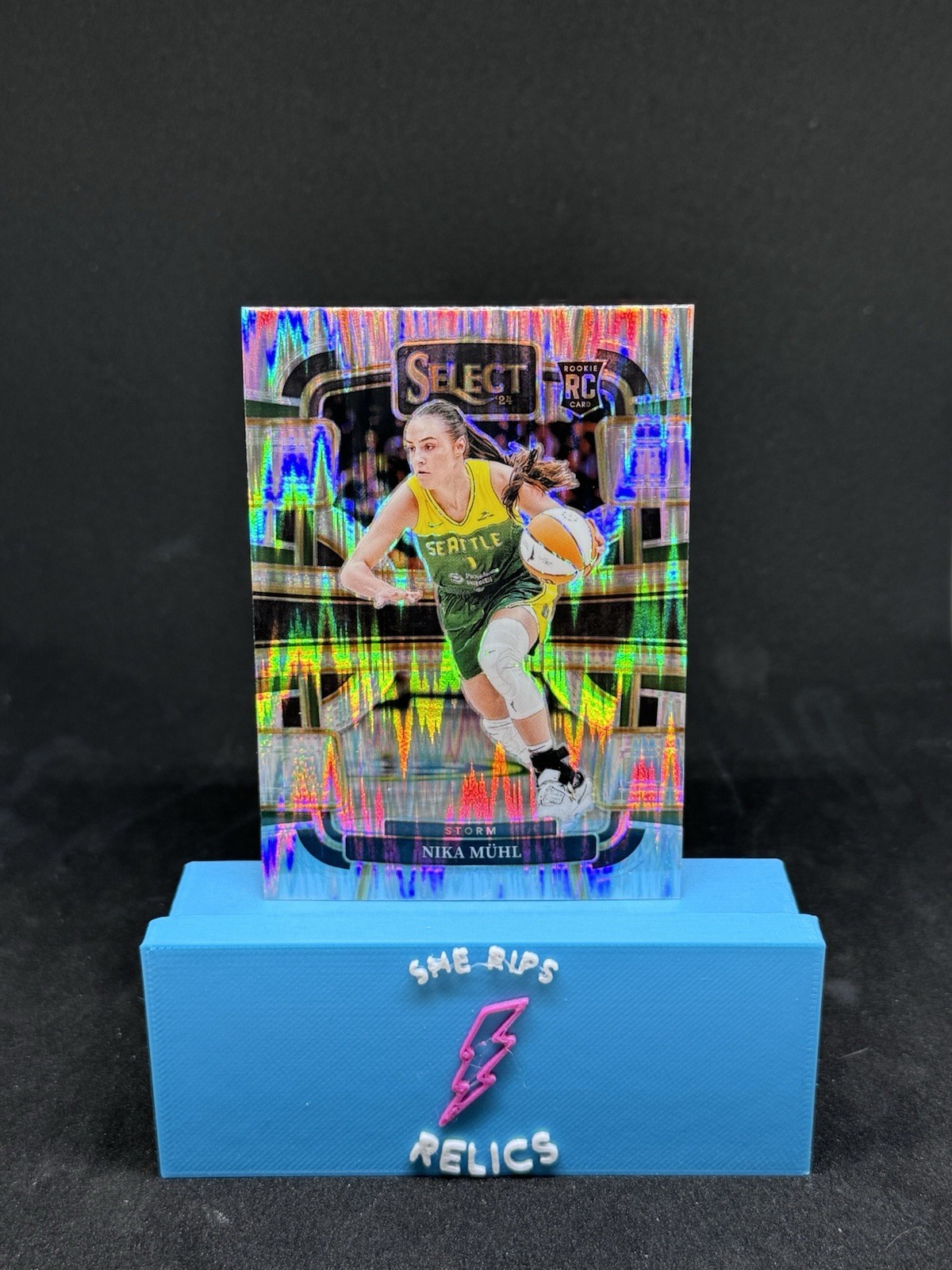 2024 Panini Select WNBA - NIKA MUHL Silver Flash Prizm Seattle Storm #162