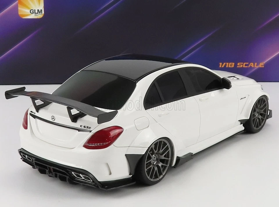 MODELLINO AUTO STATICO GLM MERCEDES BENZ C-CLASS C63S AMG DARWINPRO BIANCO 1/18 - Immagine 2 di 4