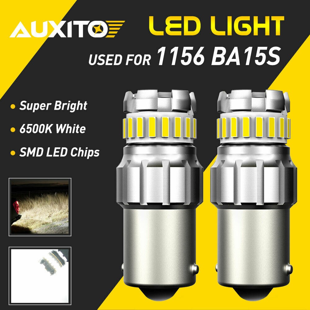 382 1156 P21w Ba15s Led Canbus Reverse White Indicator Fog Brake Bulb Lamp 2pcs