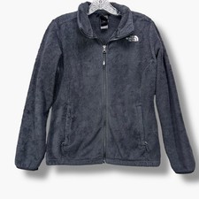 North Face Jacket Girls XL Black Fleece Full Zip Soft Pockets Outdoor Warm
