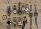 Vintage Lot Of 12 Mens Wrist Watches Manual/Automatic/Electric LCD Parts/Repair