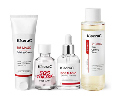 SOS Acne Spot Soothing Care 4-Piece Set:Cream+Ampoule+Toner+Calamine Intensive