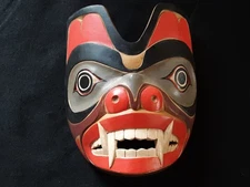 HUGE, NORTHWEST COAST DESIGN, "BLACK BEAR" CARVED WOODEN MASK,  EUG-0725*07670