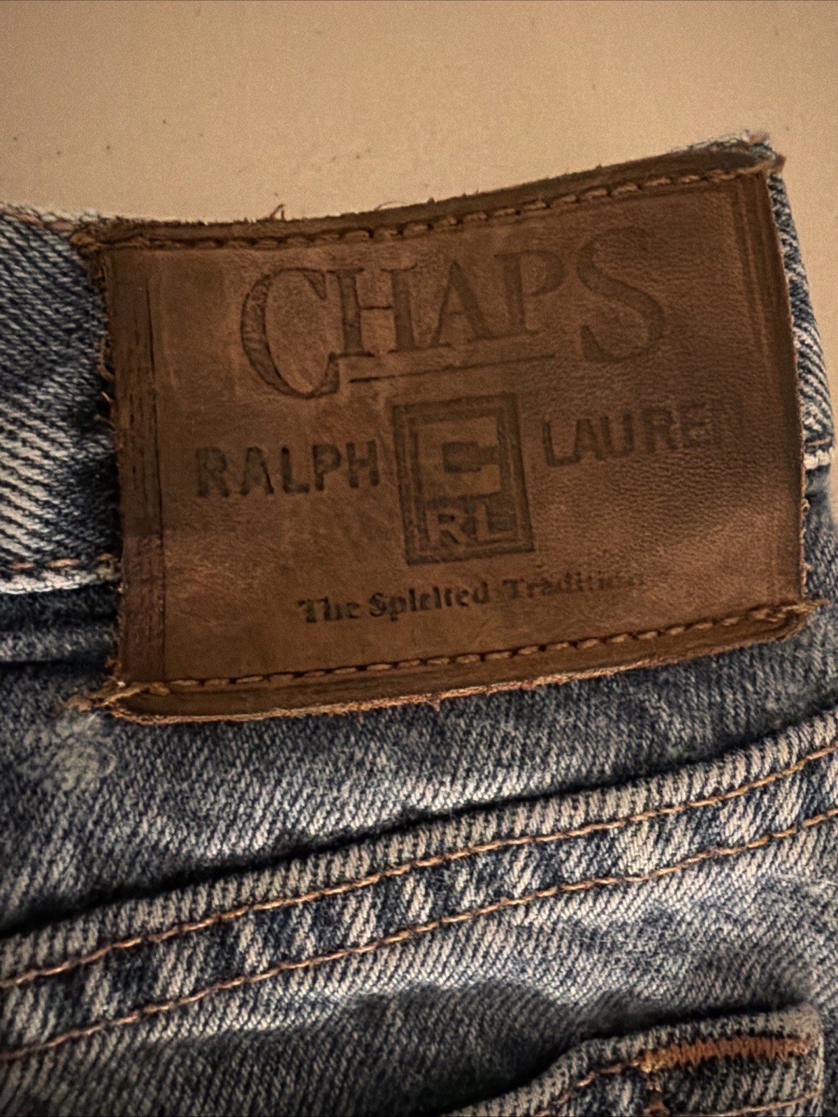 Vintage Chaps Ralph Lauren Jeans Mens 40x32 Blue Denim Straight Leg 90s Vtg image 7