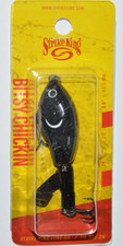 strike king bitsy chickin topwater bass lure 2.5" black lab