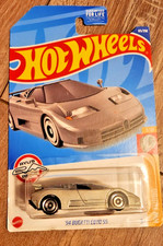Hot Wheels Ryus Rides '94 Bugatti EB110 SS Silver 1:64 Diecast Unopened